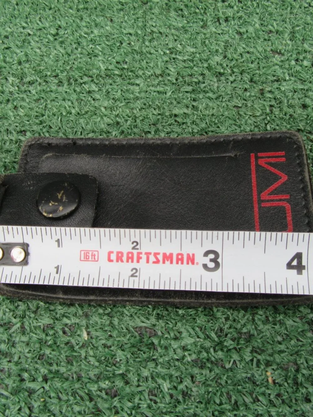 Tumi Black Red Logo Leather Luggage Tag w/ Strap